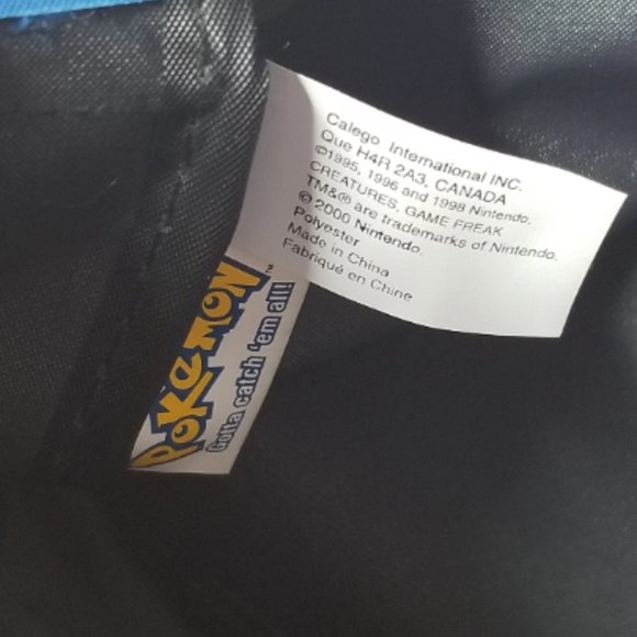 90s Kids Vintage Pokémon Backpack Y2k 2000 Nintendo Pikachu Gotta catch 'em all - Picture 9 of 10